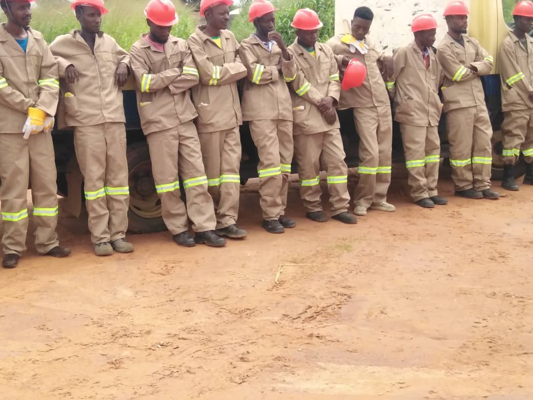 Construction crew in safety gear